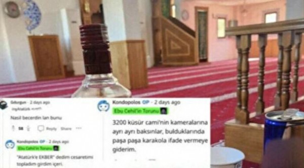 Camide alkol fotoğrafı paylaşan provokatörden geri vites: Ben de Müslüman'ım yaptığımdan pişmanım