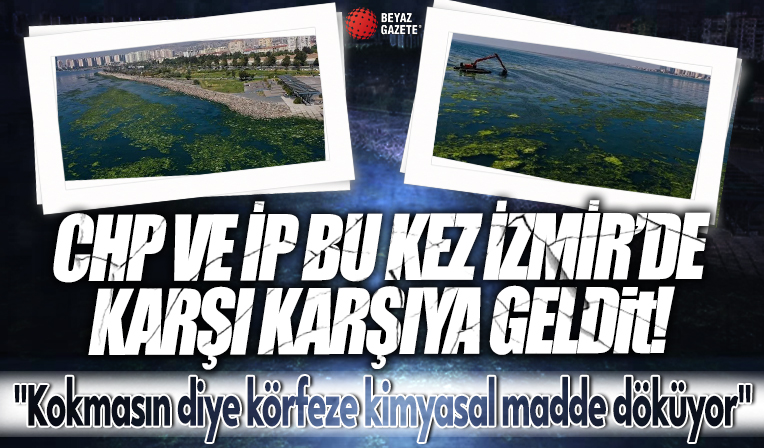 CHP ve İP bu kez İzmir'de karşı karşıya geldi! 'Kokmasın diye körfeze kimyasal madde döküyor'