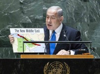 Israil Basbakani Netanyahu'dan BM'de Filistin'siz Harita