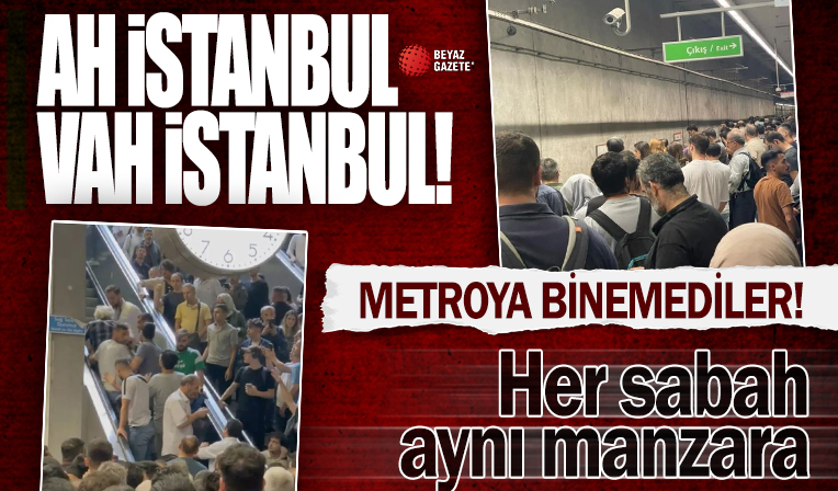 İstanbul'da metroda sabah saatlerinde yoğunluk oluştu! Vatandaşlar mağdur oldu