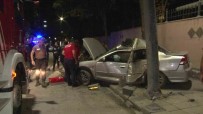 Beykoz'da Kontrolden Çikan Araç Aydinlatma Diregine Çarparak Durabildi Açiklamasi 1 Yarali