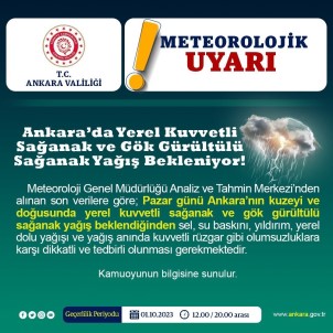 Ankara Valiliginden Saganak Yagis Uyarisi