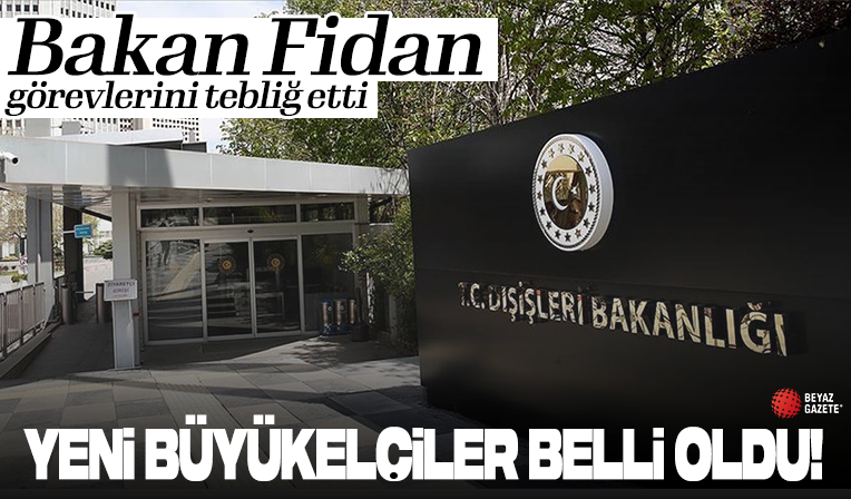 Dışişleri Bakanı Fidan, 9 yeni büyükelçiye görevlerini tebliğ etti