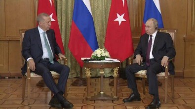 Cumhurbaşkanı Erdoğan ile Putin'den ortak basın açıklaması: Yerli para birimini kullanma konusunda hem fikiriz
