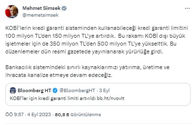 Mehmet Şimşek açıkladı: Kanalize etmeye devam edeceğiz