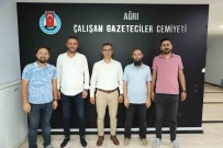 Agri Gençlik Ve Spor Il Müdürü Din, Çalisan Gazeteciler Cemiyeti'ni Ziyaret Etti