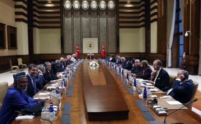 Cumhurbaskani Erdogan, ABD Müslüman Organizasyonlari Konseyi Genel Sekreteri Usame Cemal Ve Heyetini Kabul Etti