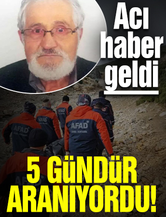 5 gündür aranıyordu, dağda ölü bulundu