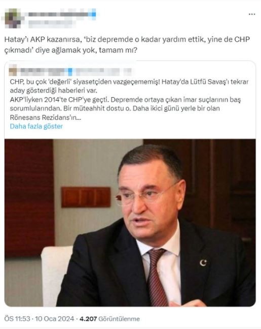 Hataylı depremzedeler CHP'nin Lütfü Savaş kararına tepkili: Bizimle dalga mı geçiyorsunuz...