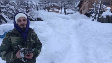 Kar Nedeniyle Yollar Kapaninca Market Alisverislerini Dronla Yapti