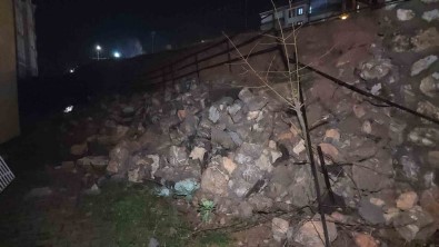 Safranbolu'da Sitenin Istinat Duvari Çöktü