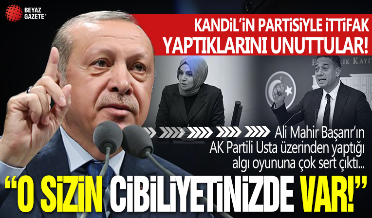 Başkan Erdoğan'dan DEM'le ortaklığı unutup AK Partili Leyla Şahin Usta'yı hedef alan CHP'li Ali Mahir Başarır'a Türk bayrağı tepkisi: O sizin cibiliyetinizde var