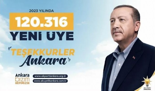 Ankara’da AK Parti'ye 120 bin yeni üye! 4. kez Türkiye 1’incisi oldu