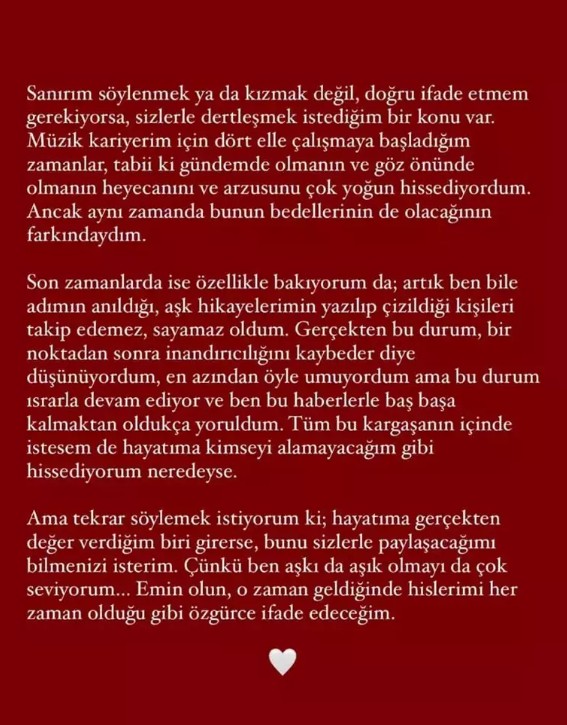 Hadise 'yoruldum' diyerek açıkladı!