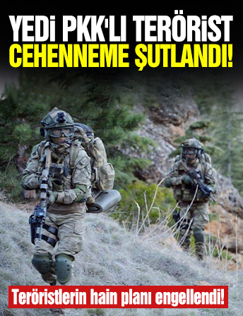 Teröristlerin hain planı engellendi! Suriye'nin kuzeyinde yedi PKK'lı terörist etkisiz hale getirildi