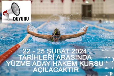 Kayseri'de Yüzme Aday Hakem Kursu Açilacak