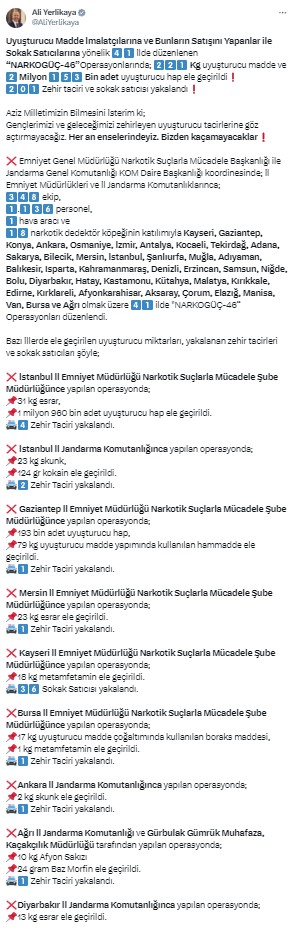 41 ilde dev operasyon: 201 kişi gözaltında!