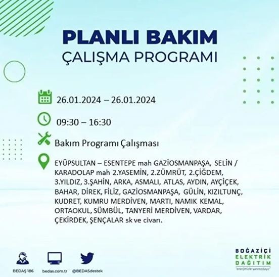 İstanbul'un 17 ilçesinde elektrik kesintisi: Nerelerde yaşanacak?