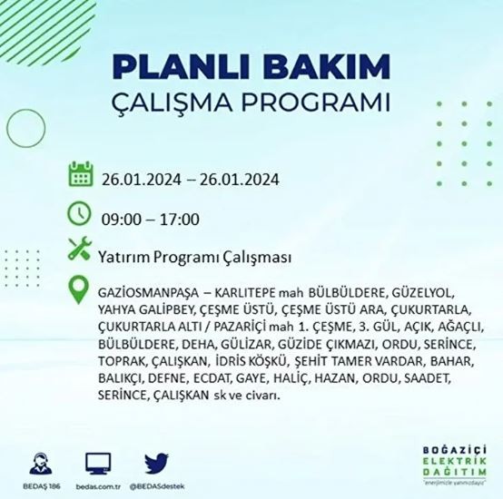 İstanbul'un 17 ilçesinde elektrik kesintisi: Nerelerde yaşanacak?