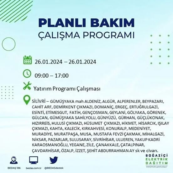 İstanbul'un 17 ilçesinde elektrik kesintisi: Nerelerde yaşanacak?