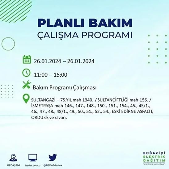 İstanbul'un 17 ilçesinde elektrik kesintisi: Nerelerde yaşanacak?