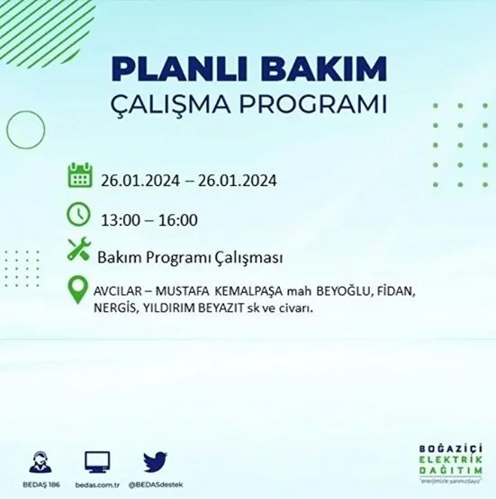 İstanbul'un 17 ilçesinde elektrik kesintisi: Nerelerde yaşanacak?