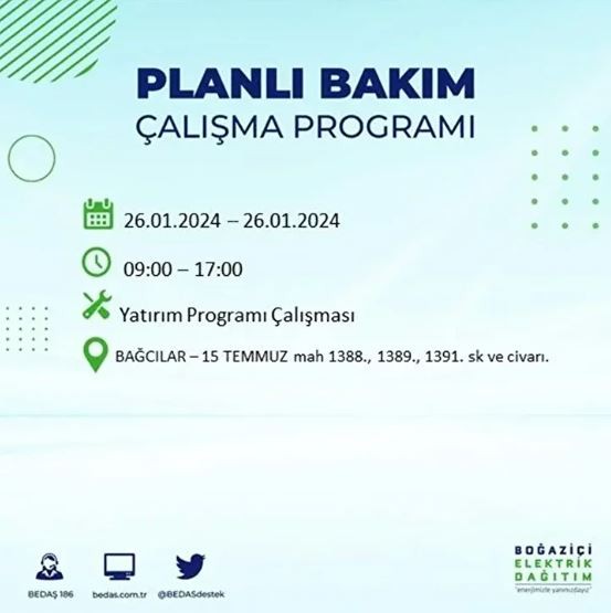 İstanbul'un 17 ilçesinde elektrik kesintisi: Nerelerde yaşanacak?