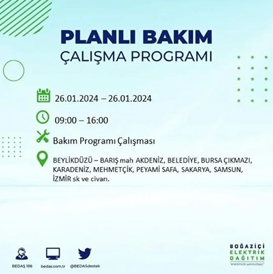 İstanbul'un 17 ilçesinde elektrik kesintisi: Nerelerde yaşanacak?