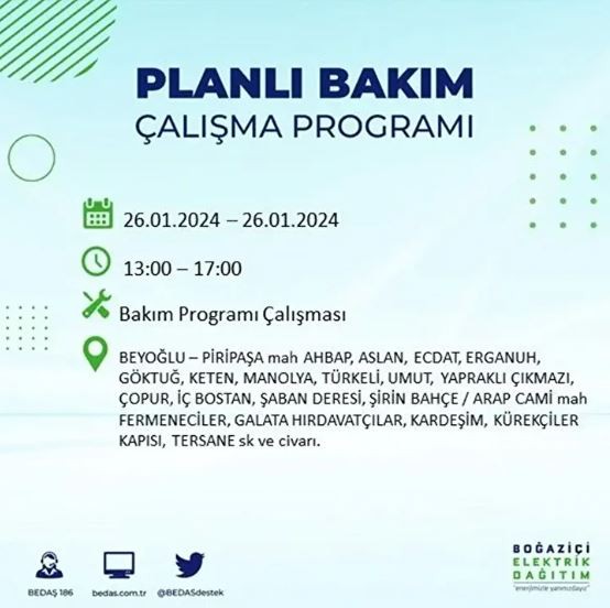 İstanbul'un 17 ilçesinde elektrik kesintisi: Nerelerde yaşanacak?