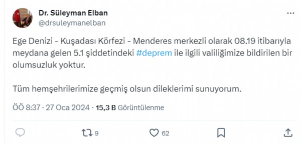 İzmir'de 5.1 büyüklüğünde deprem! Çevre illerde de hissedildi