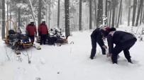 Kars'ta Jandarma Yaban Hayvanlarina Yiyecek Birakti