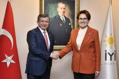 Gelecek Partisi Genel Baskani Davutoglu'ndan IYI Parti Lideri Aksener'e Ziyaret