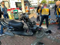 Otomobilin Çarptigi Motosiklet Sürücüsü Yaralandi