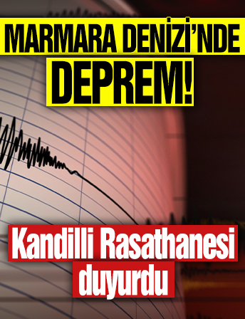 Marmara Denizi'nde 3.4 büyüklüğünde deprem