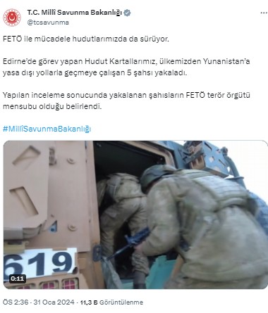 Sınırda 5 FETÖ'cü yakalandı