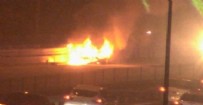 15 Temmuz Şehitler Köprüsü'nde korku dolu anlar: Otomobil alev alev yandı