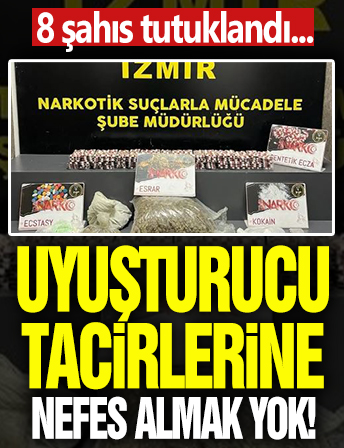 İzmir polisi zehir tacirlerine nefes aldırmıyor! Yeni yılda 5 uyuşturucu operasyonu