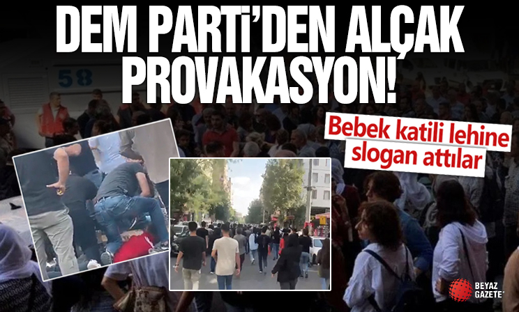 Diyarbakır'da DEM Parti'den alçak provakasyon: Bebek katili lehine slogan attılar