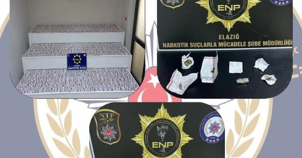 Elazığ'da uyuşturucu operasyonu: 8 bin 312 hap ele geçirildi