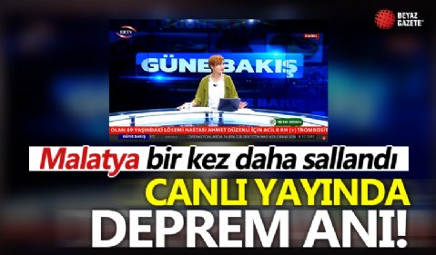 Malatya depremine canlı yayında yakalandılar