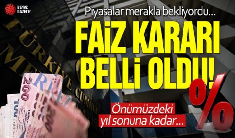 Merkez Bankası’nın faiz kararı belli oldu