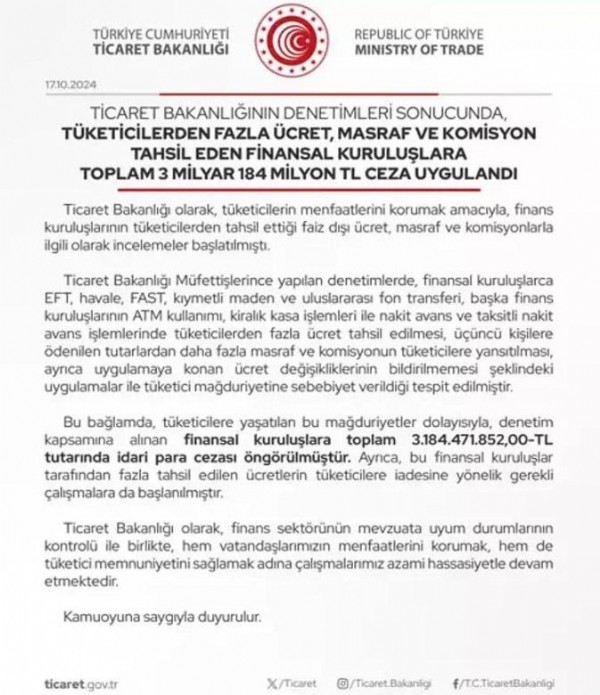 Bakanlıktan milyarlarca liralık ceza! Artık affedilemeyecek
