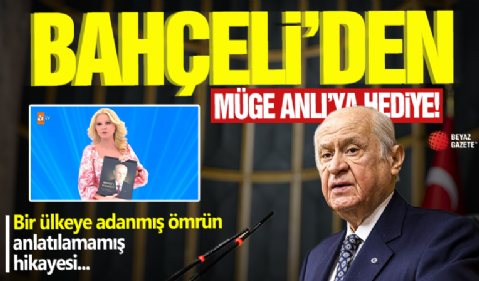 MHP lideri Devlet Bahçeli'den Müge Anlı'ya kitap hediyesi