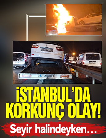 İstanbul'da seyir halindeki çekicide yangın çıktı