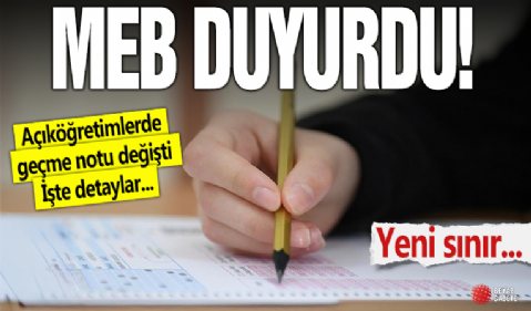 MEB duyurdu: Açıköğretimlerde geçme notu değişti! İşte, yeni sınır...