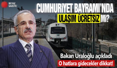 Cumhuriyet Bayramı'nda ücretsiz ulaşım!