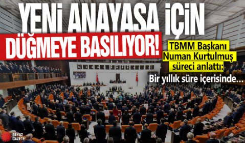 Yeni anayasa için düğmeye basılıyor! TBMM Başkanı Numan Kurtulmuş süreci anlattı: Bir yıllık süre içerisinde…