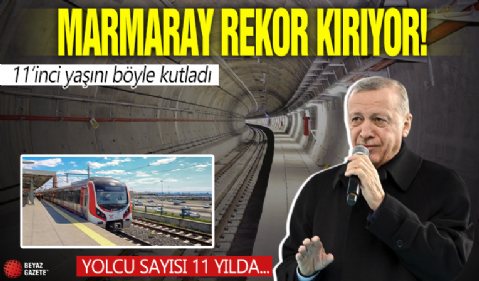 Marmaray'dan yeni rekor! 11'inci yaşını böyle kutladı