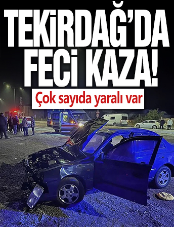 Tekirdağ'da kontrolden çıkan otomobil dehşet saçtı! 1'i ağır 5 yaralı