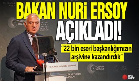 Bakan Mehmet Nuri Ersoy: 22 bin eseri başkanlığımızın arşivine kazandırdık